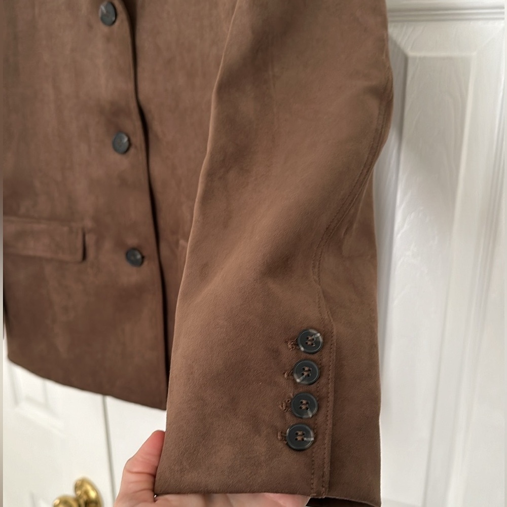 NWT 🏷️ H&M suede jacket (faux) - Picture 13 of 16
